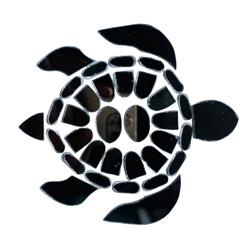Glass Fancy Turtle Shape Mirror
