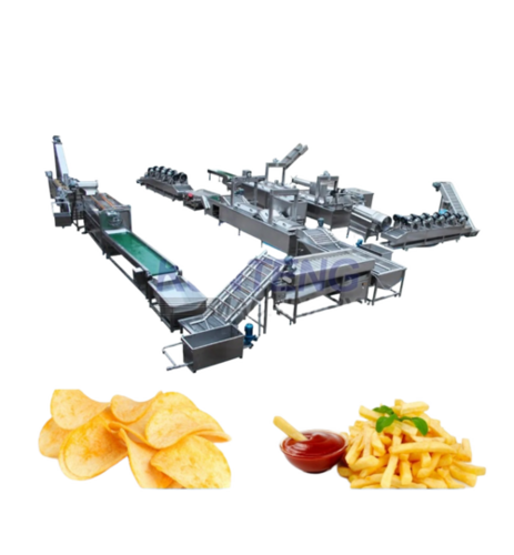 Automatic Banana Slice Potato Chip Puffed Food Frying Production Line - Capacity: 1-10 Ton