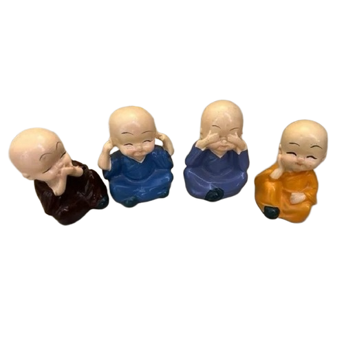 Resin Buddha Child Monk Statues Set