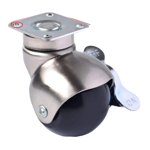 Black Ball Caster Wheels - Finish: Powder Coated
