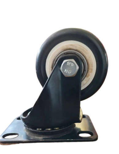 Polyurethane Pu Black Caster Wheels - Finish: Powder Coated
