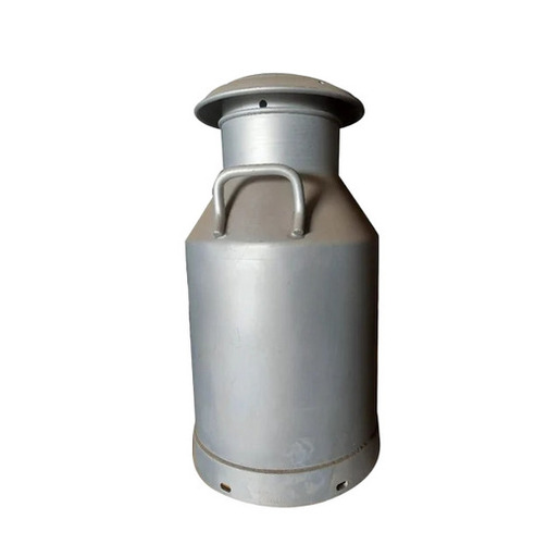 Silver Aluminum Milk Can