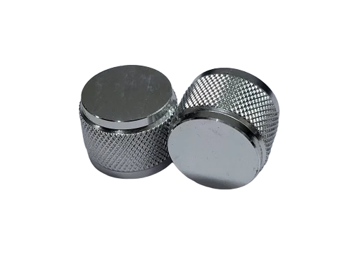 Silver Diamond Knurled Aluminium Knob - Features: Lightweight