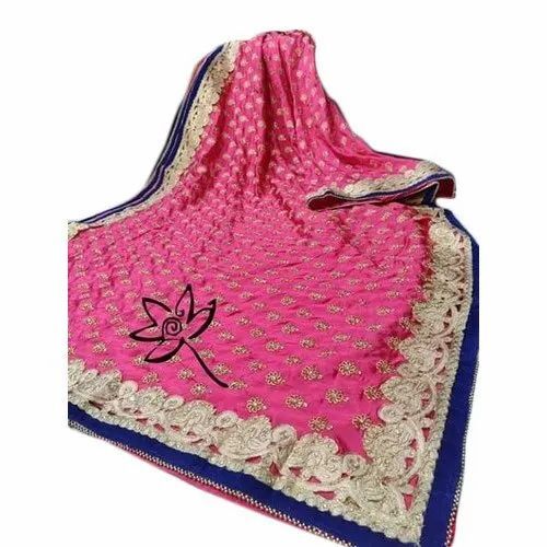 Ladies Sana Silk Embroidery Saree - Color: Multi Color