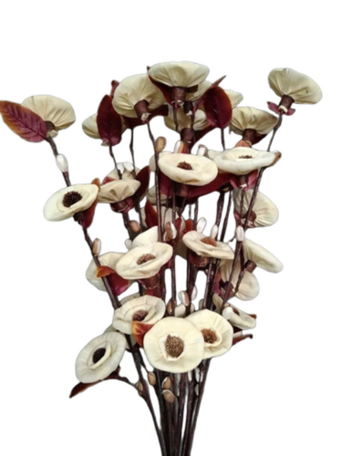 Artificial Maroon White Flowers - Color: Multicolor