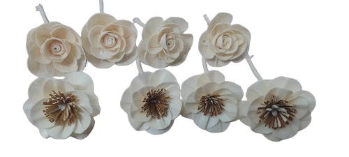 Artificial Pink White Beige Flowers Garland - Color: Multicolor