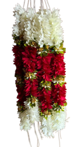 Artificial White Red Flowers Set - Color: Multicolor