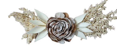 Artificial White Sola Flowers - Color: Multicolor