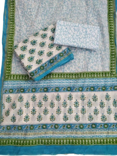 Ladies Party Wear Cotton Unstitched Suit