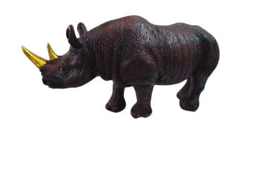 Polished Resin Rhino Statue