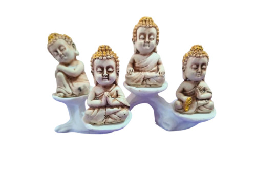 White Monk Resin Statue