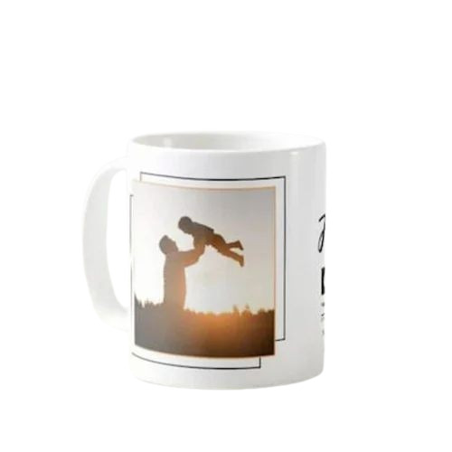 300Ml Ceramic Printed Mug - Color: White