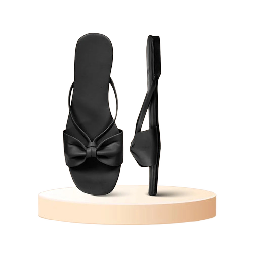 Black Daily Wear Ladies Slippers