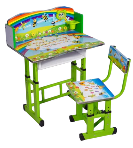 Green Kids Study Table And Chair Set - Application: Home & School