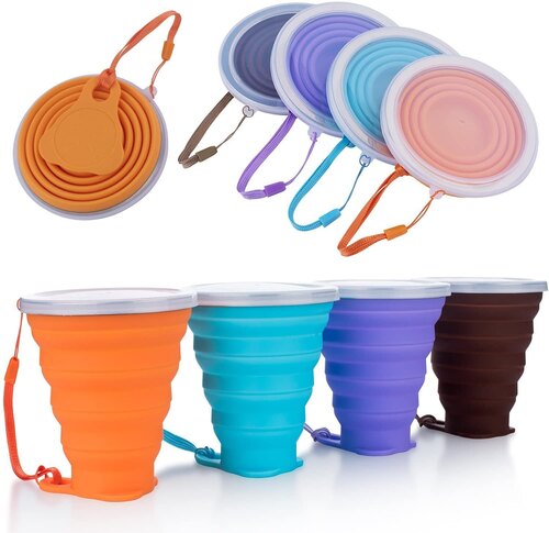Silicone Reusable Foldable Drinking Cups