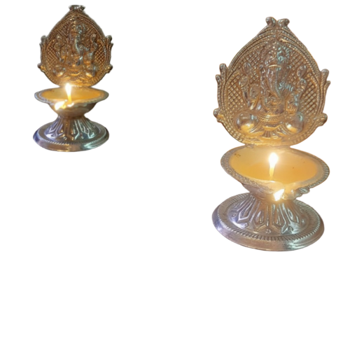 Silver Plated Ganesh Pooja Diya