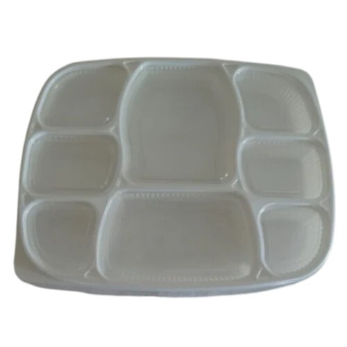 White Disposable Compartment Plate - Application: Parties