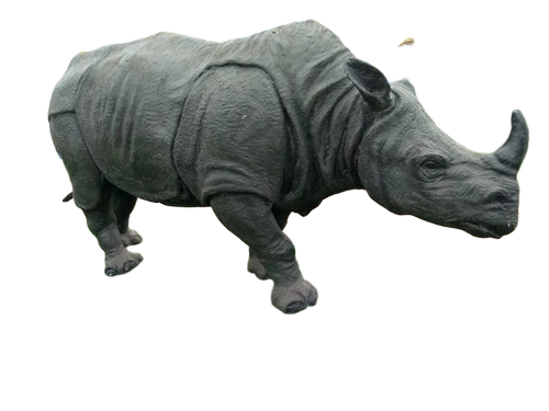 Frp Rhinoceros Statue - Color: Custom