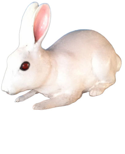 White Frp Rabbit Statue - Color: Custom