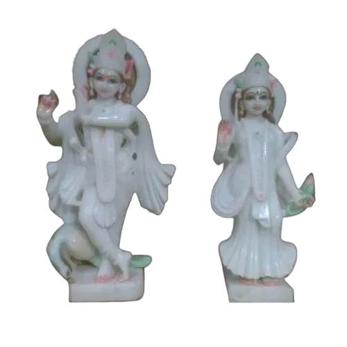 Lord Radha Krishna Marble Statue - Feature: Durable