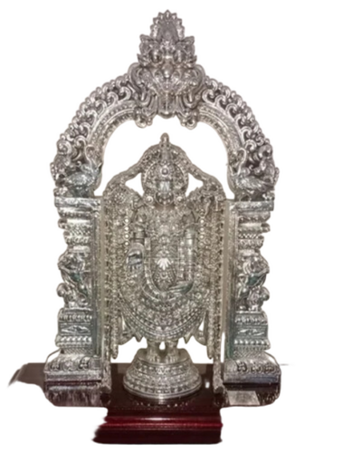 12Inch Silver Plated Lord Tirupati Balaji Sri Venkateshwara Statue - Feature: Durable