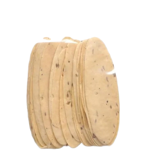 4inch Appalam Poo Papad - Round, Light Yellow, Loose Packaging | Food Grade, For Adults and Old-Aged