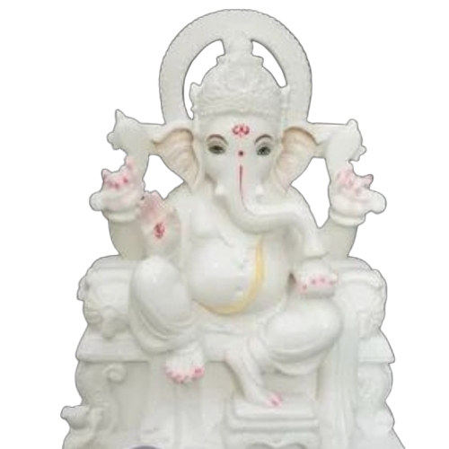 White Marble Ganesh Statue 