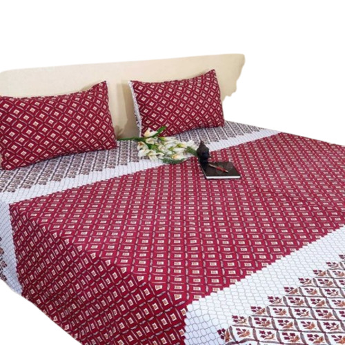 Double Bed Sheet 108 - 100% Cotton, Full Size, Multicolor | Floral Print, Washable Pillow Covers