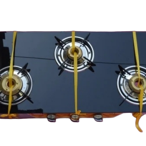 Glass Top 3 Burner Gas Stove - Features: Good Quality