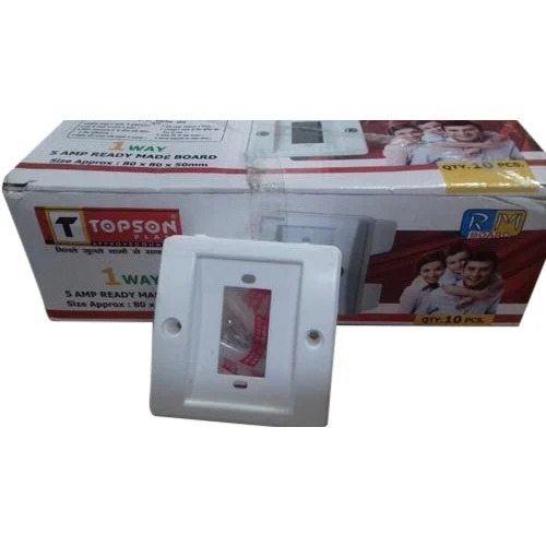 1 Way Electric Switch Box - Color: White