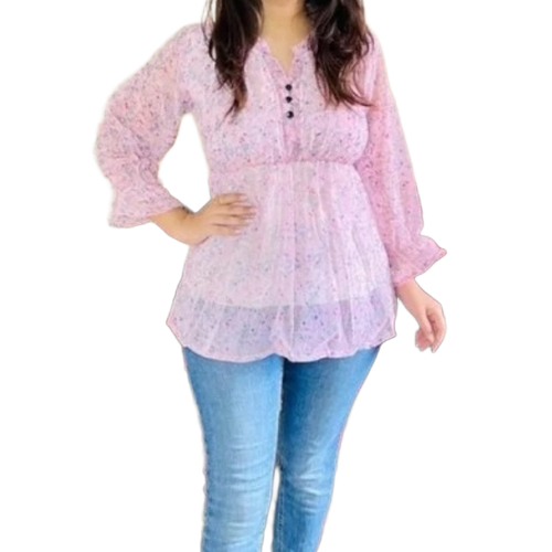 Pink Polyester Top