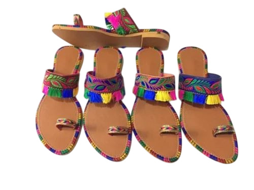 Multicolored Ethnic Kolapuri Chappals