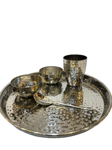 Regal Dining Bowl & Tray Ensemble - Color: Silver