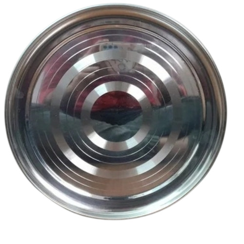Silver Stainless Steel Dinner Plate