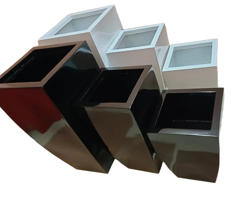 Black And White Frp Planters For Garden - Shape: Custom Choice