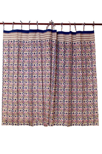 Chokdi Jaal Printed Curtain - Cotton, Customized Size, Multiple Colors | Light Weight, Breathable, Washable