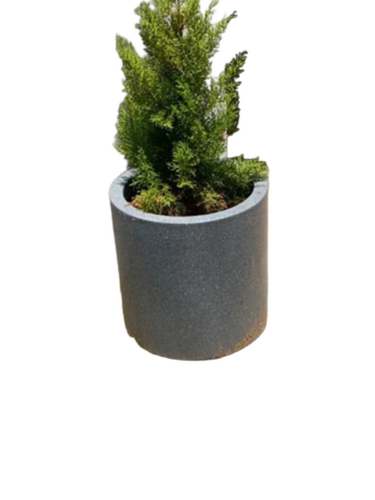 Fiberglass Decorative Planter - Color: Grey