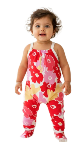 Flower Printed Baby Girls Dress - Color: Multicolor