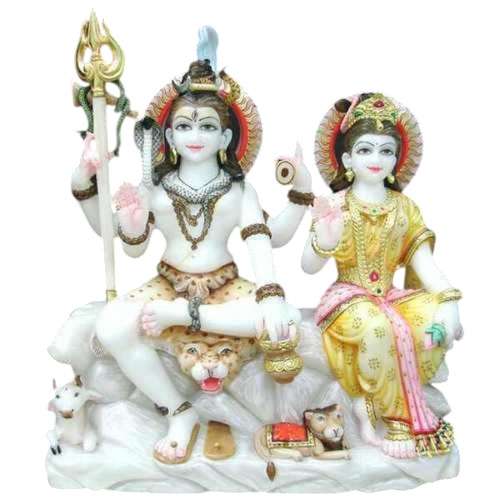 Marble Shiv Parvat Statues