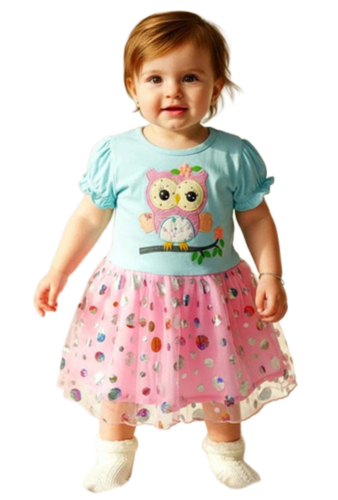 Midi Length Baby Party Wear Frock - Color: Customer Choice