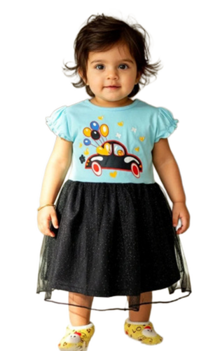 Party Wear Baby Frock - Color: Customer Choice
