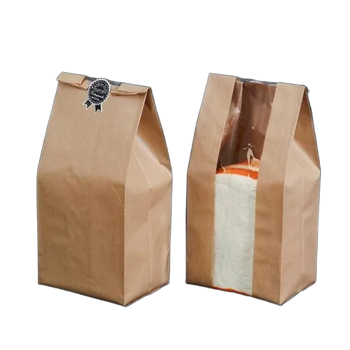 Plain Bakery Kraft Paper Bag - Color: Brown