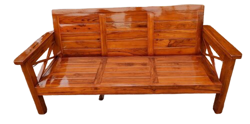 Wooden Two Seater Sofa - Artwork: Carving