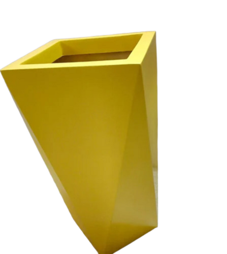 Yellow Round Outdoor Frp Planters - Shape: Custom Choice