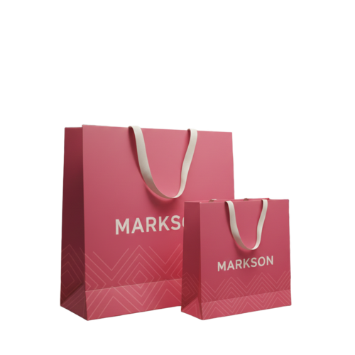 A4 Paper Bags With Ribbon Handle - Coating Type: Matt Or Gloss