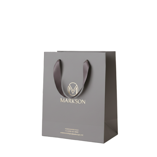 Cosmetic Paper Bags With Ribbon Handle - Coating Type: Matt Or Gloss