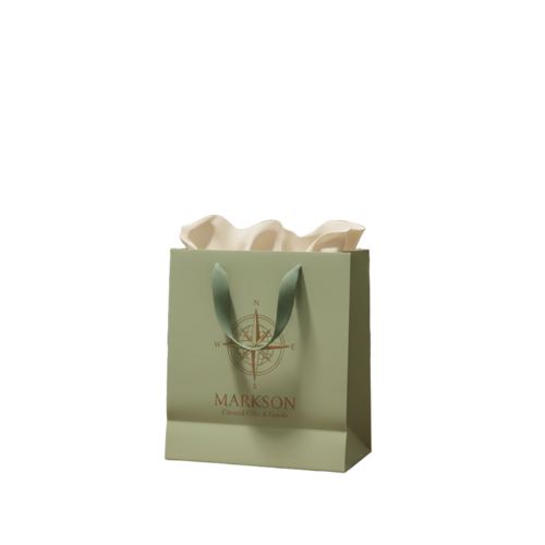 Gift Paper Bags With Ribbon Handle - Coating Type: Matt Or Gloss