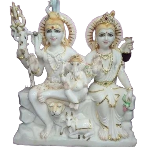 Marble Shiv Parivar Statue