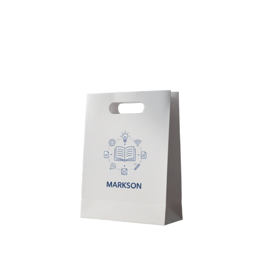 Personalised Paper Bags With Die Cut Handle - Coating Type: Matt Or Gloss