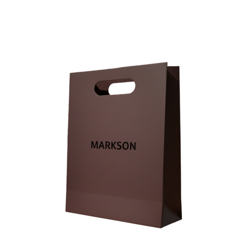 Plain Paper Bags With Die Cut Handle - Coating Type: Matt Or Gloss